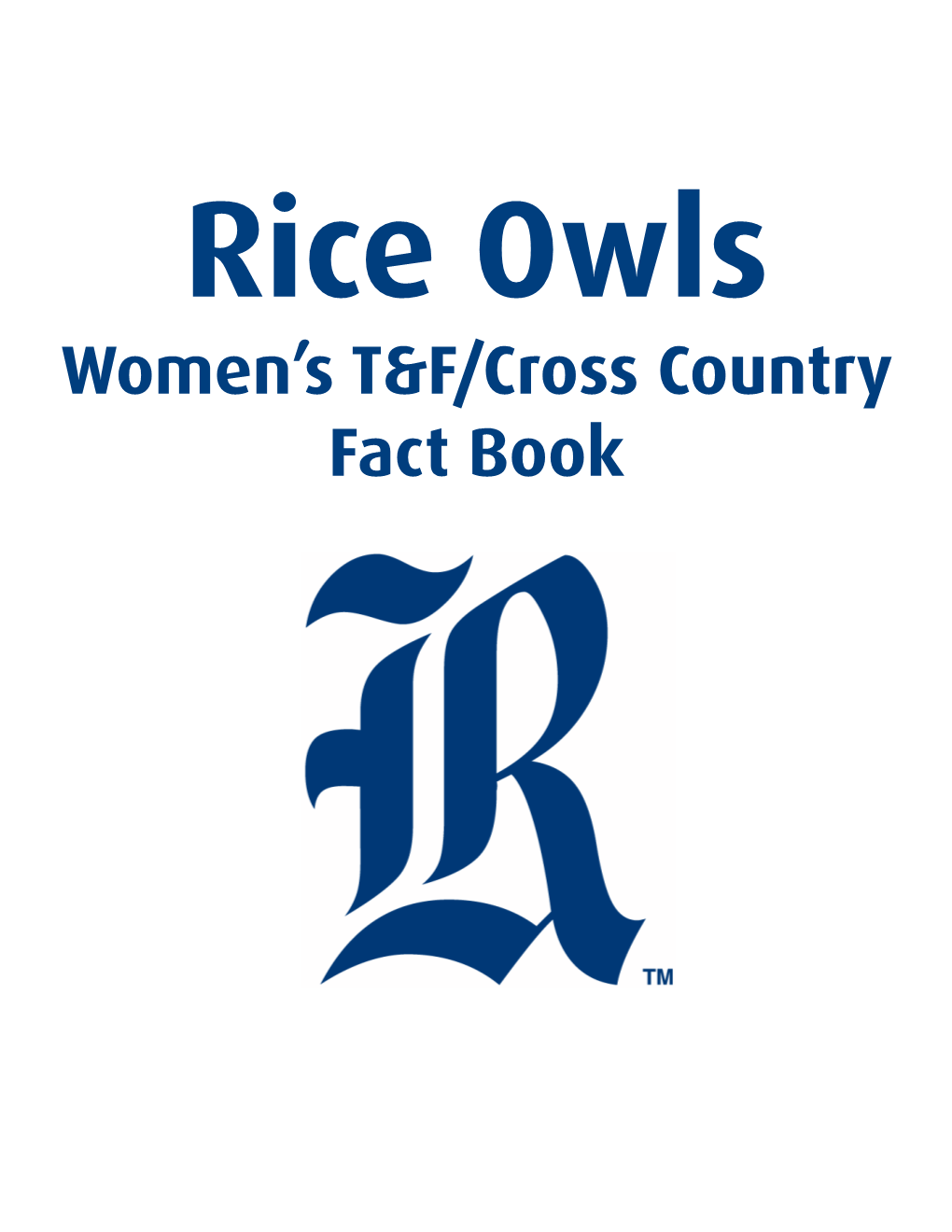 Women's T&F/Cross Country Fact Book