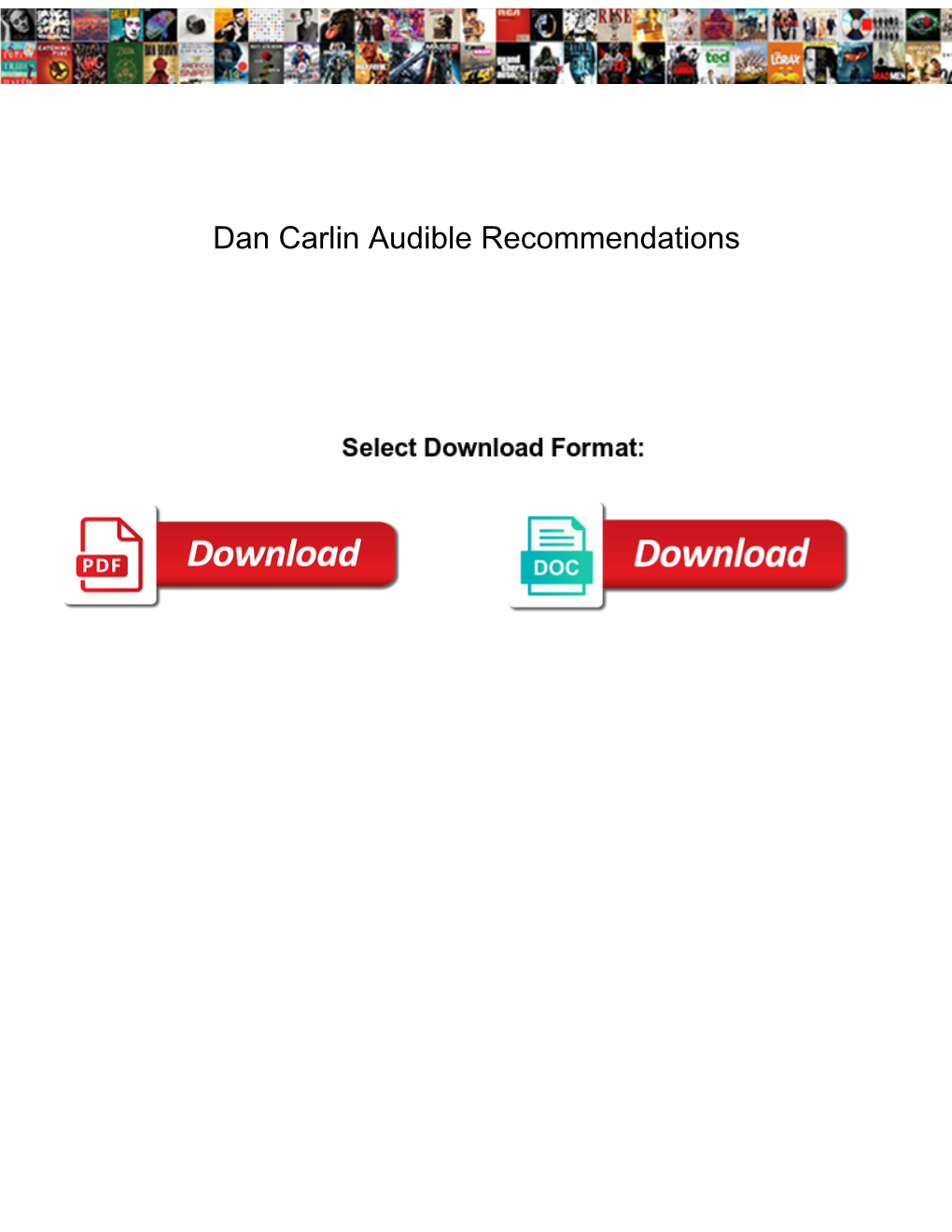 Dan Carlin Audible Recommendations