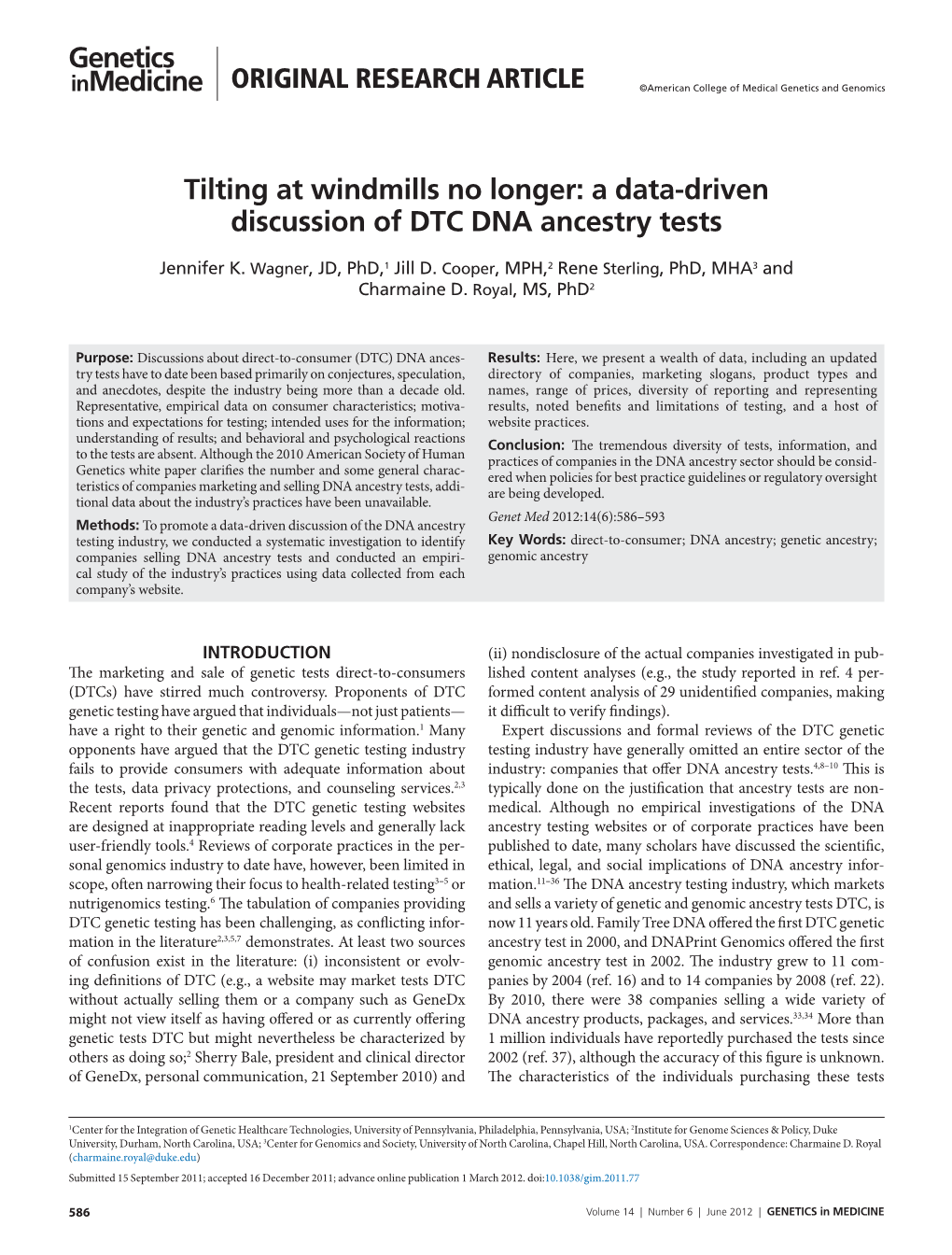 A Data-Driven Discussion of DTC DNA Ancestry Tests