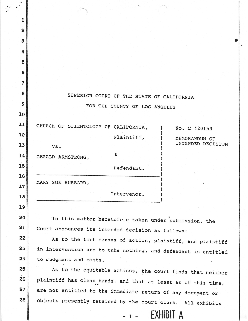 EXWBH a E 1 Received in Evidence Or Marked for Identification, Unless