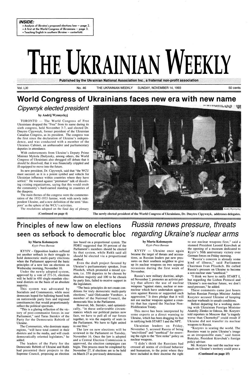 The Ukrainian Weekly 1993
