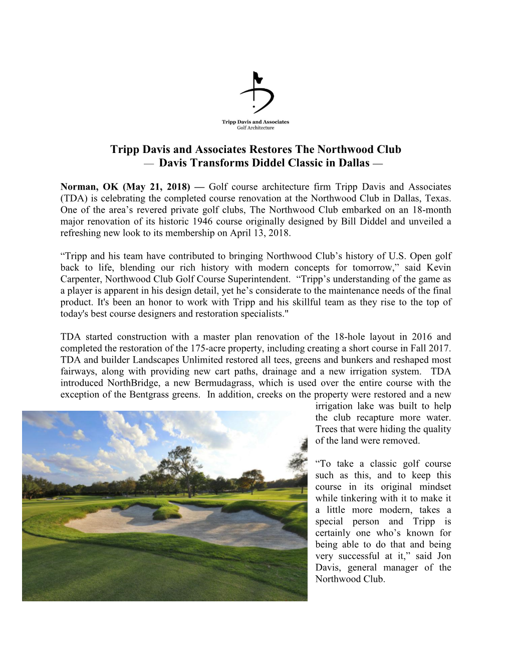 Tripp Davis and Associates Restores the Northwood Club — Davis Transforms Diddel Classic in Dallas —