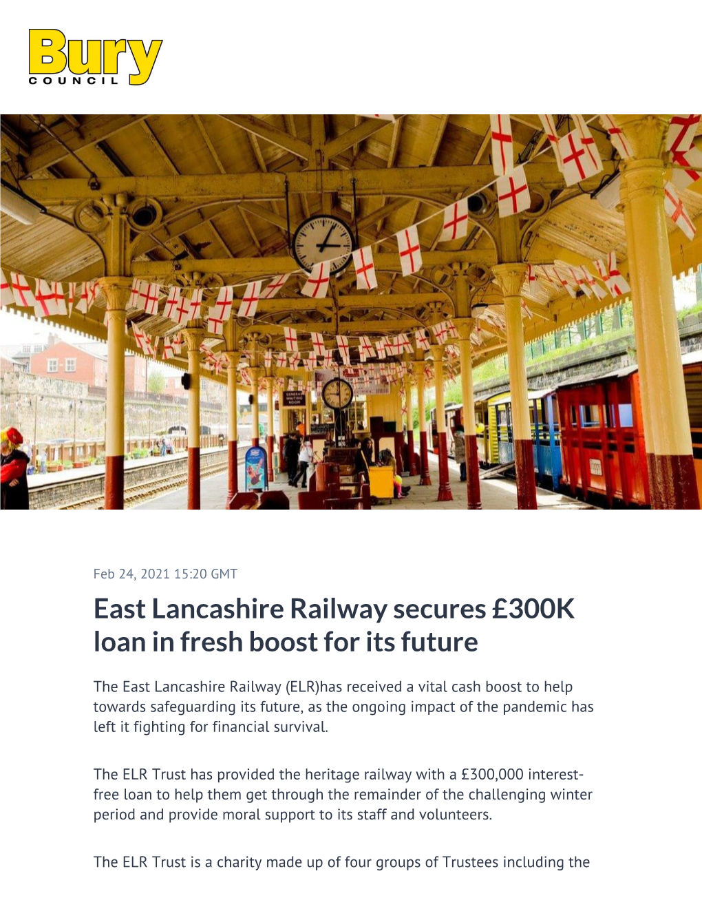 East Lancashire Railway Secures £300K Loan in Fresh Boost for Its Future