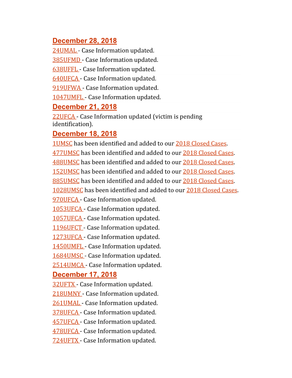 2018 24UMAL - Case Information Updated