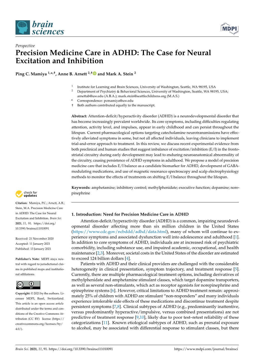 Precision Medicine Care in ADHD: the Case for Neural Excitation and Inhibition