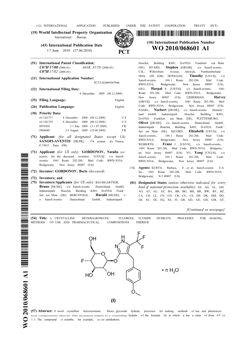 WO 2010/068601 Al