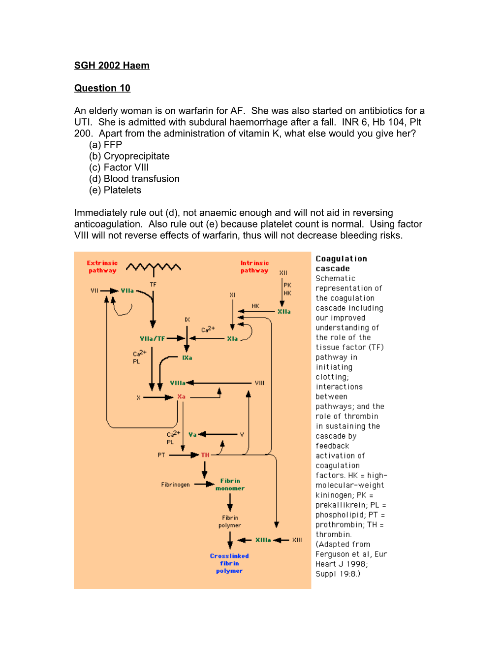 An Elderly Woman Is on Warfarin for AF. She Was Also Started on Antibiotics for a UTI