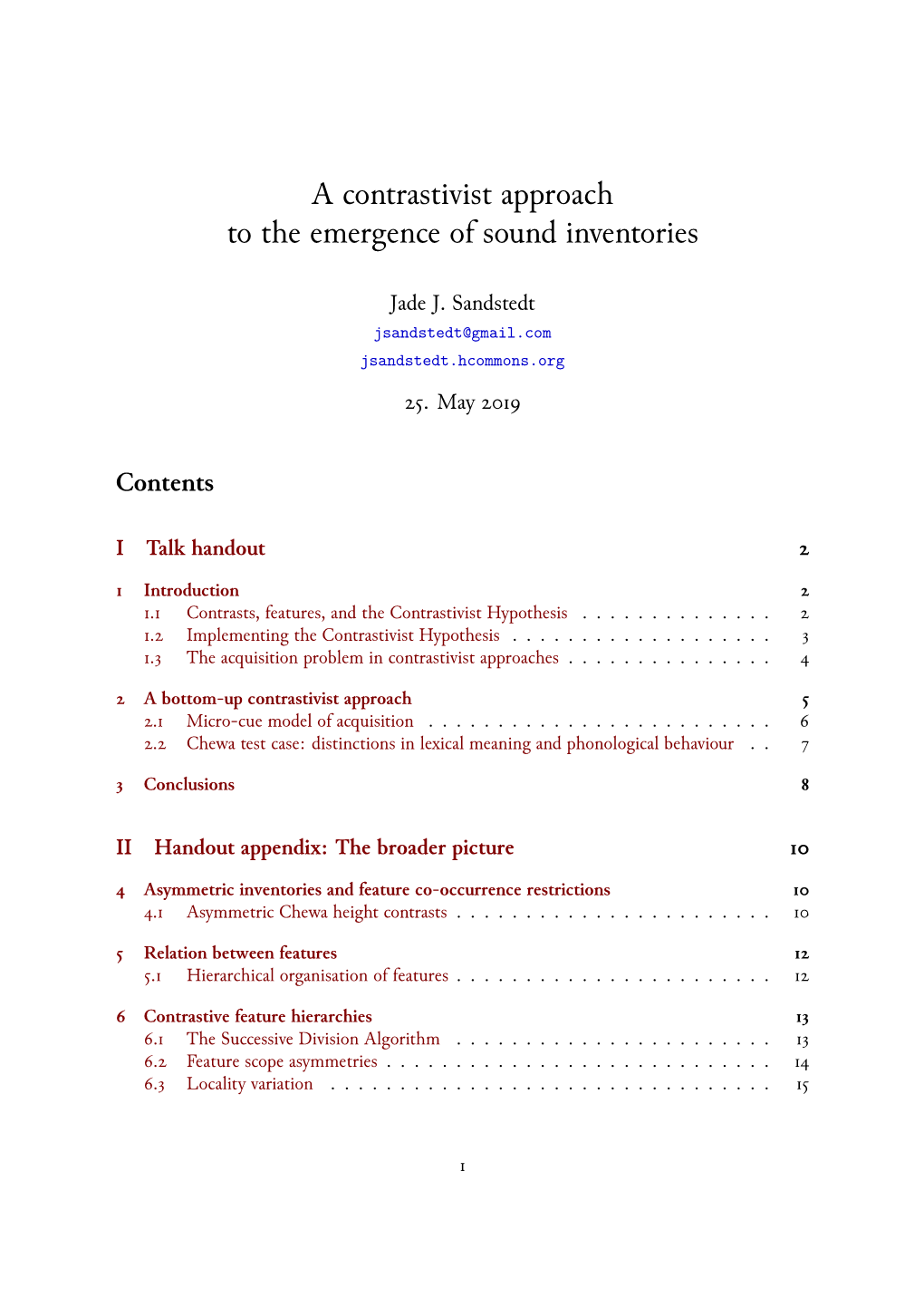 A Contrastivist Approach to the Emergence of Sound Inventories