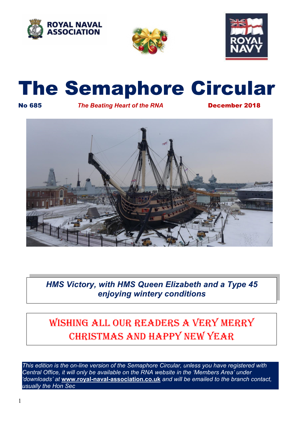 The Semaphore Circular No 685 the Beating Heart of the RNA December 2018