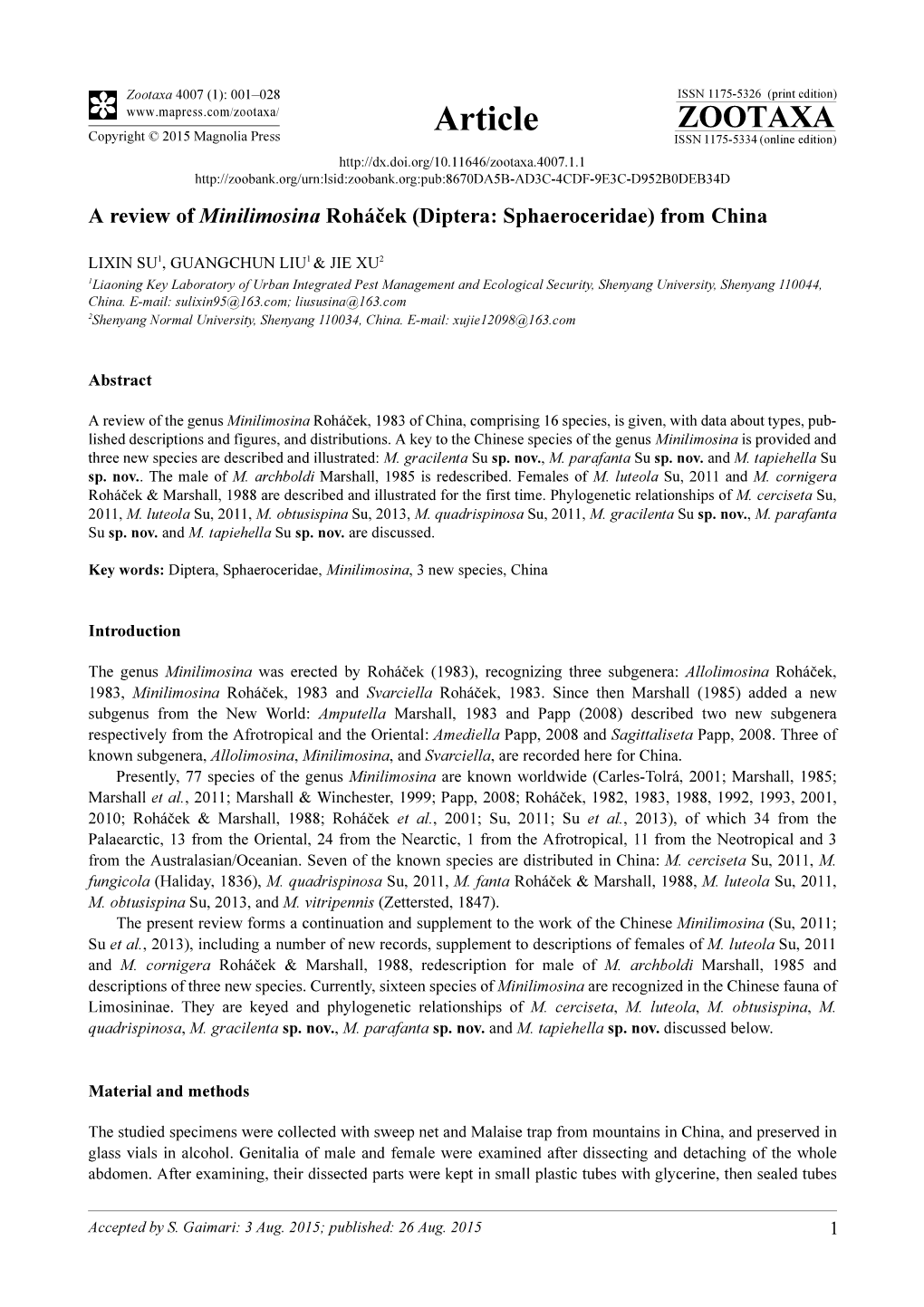 Diptera: Sphaeroceridae) from China