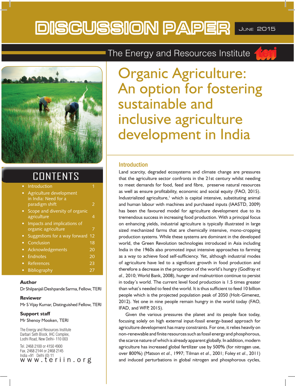 Organic Agriculture June 2015.Indd