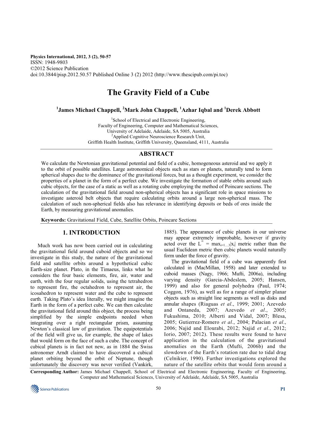 The Gravity Field of a Cube