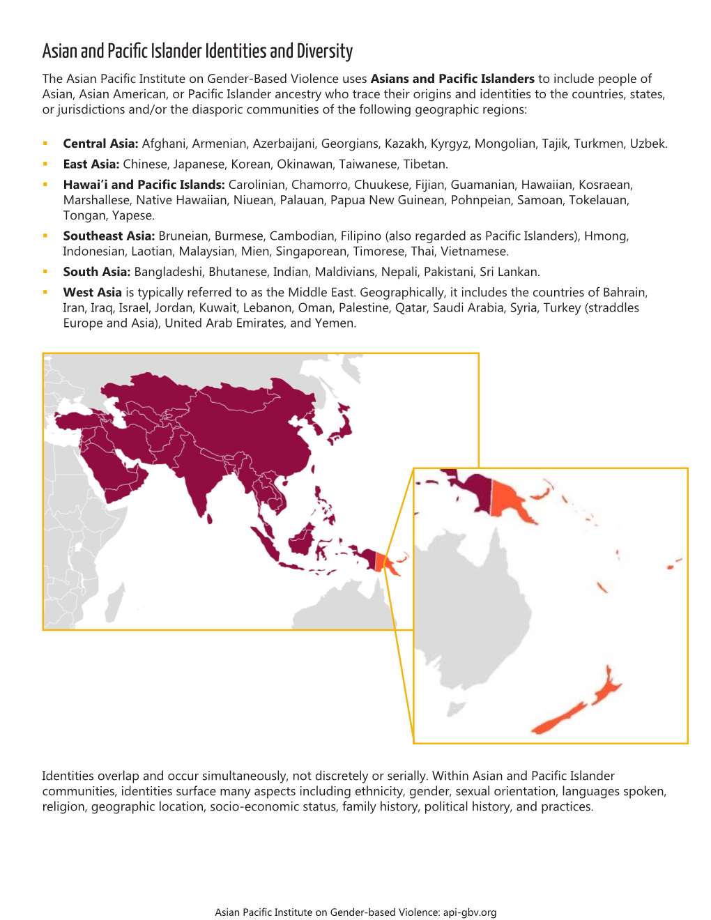 Asian and Pacific Islander Identities and Demographics