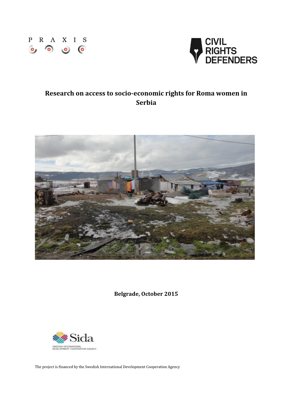 Research on Access to Socio-Economic Rights for Roma Women in Serbia