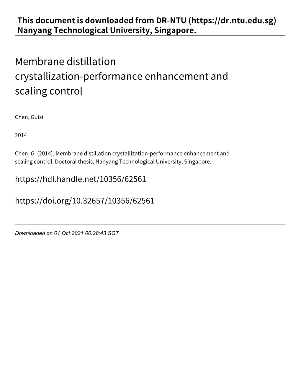 Membrane Distillation Crystallization‑Performance Enhancement and Scaling Control