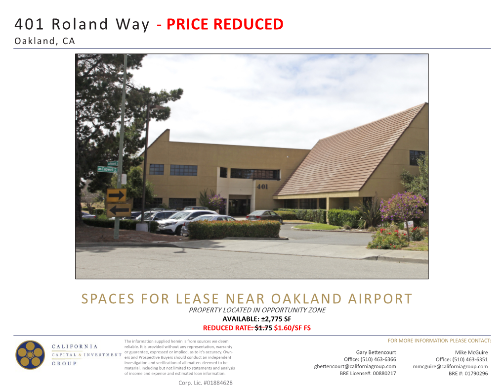401 Roland Way - PRICE REDUCED Oakland, CA