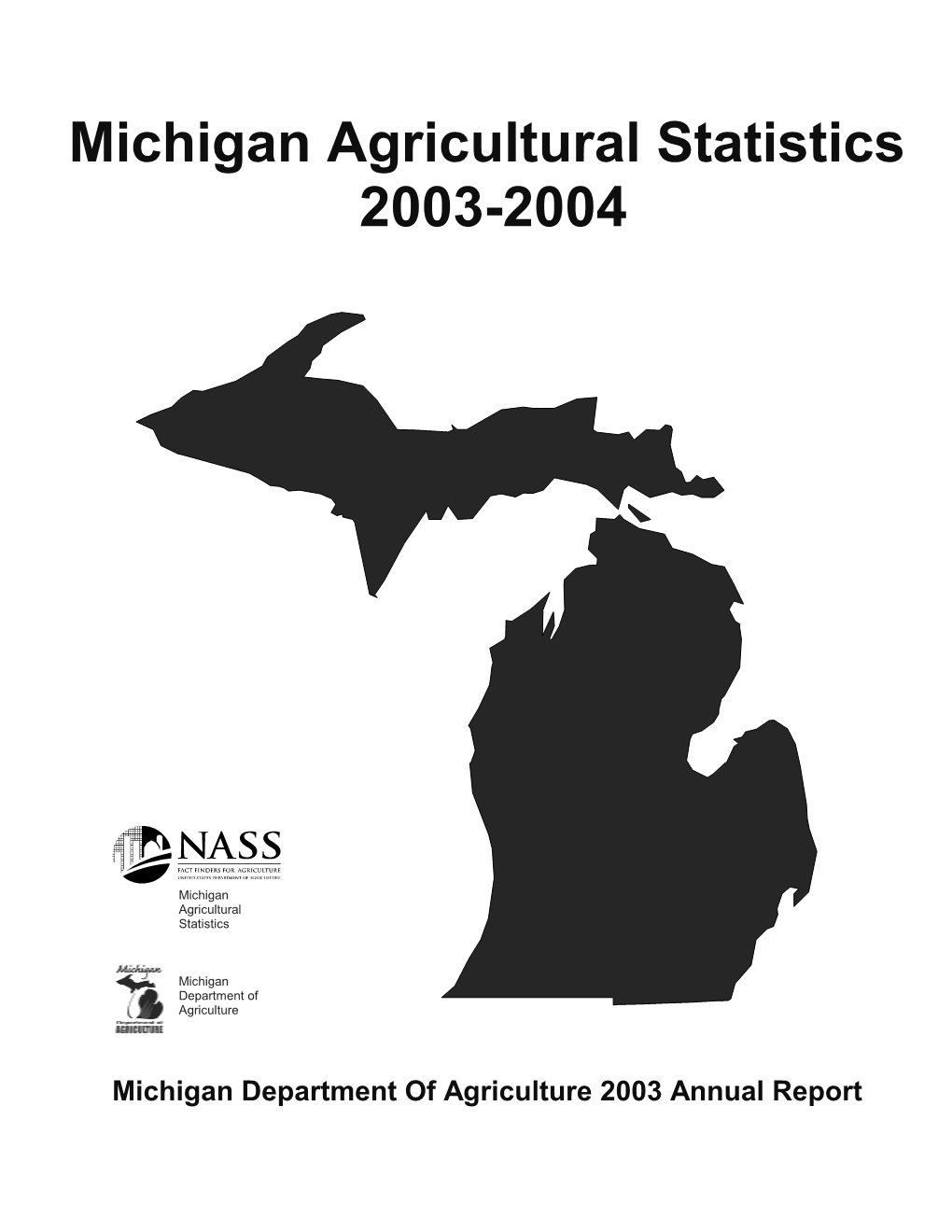 Michigan Agricultural Statistics 2003-2004