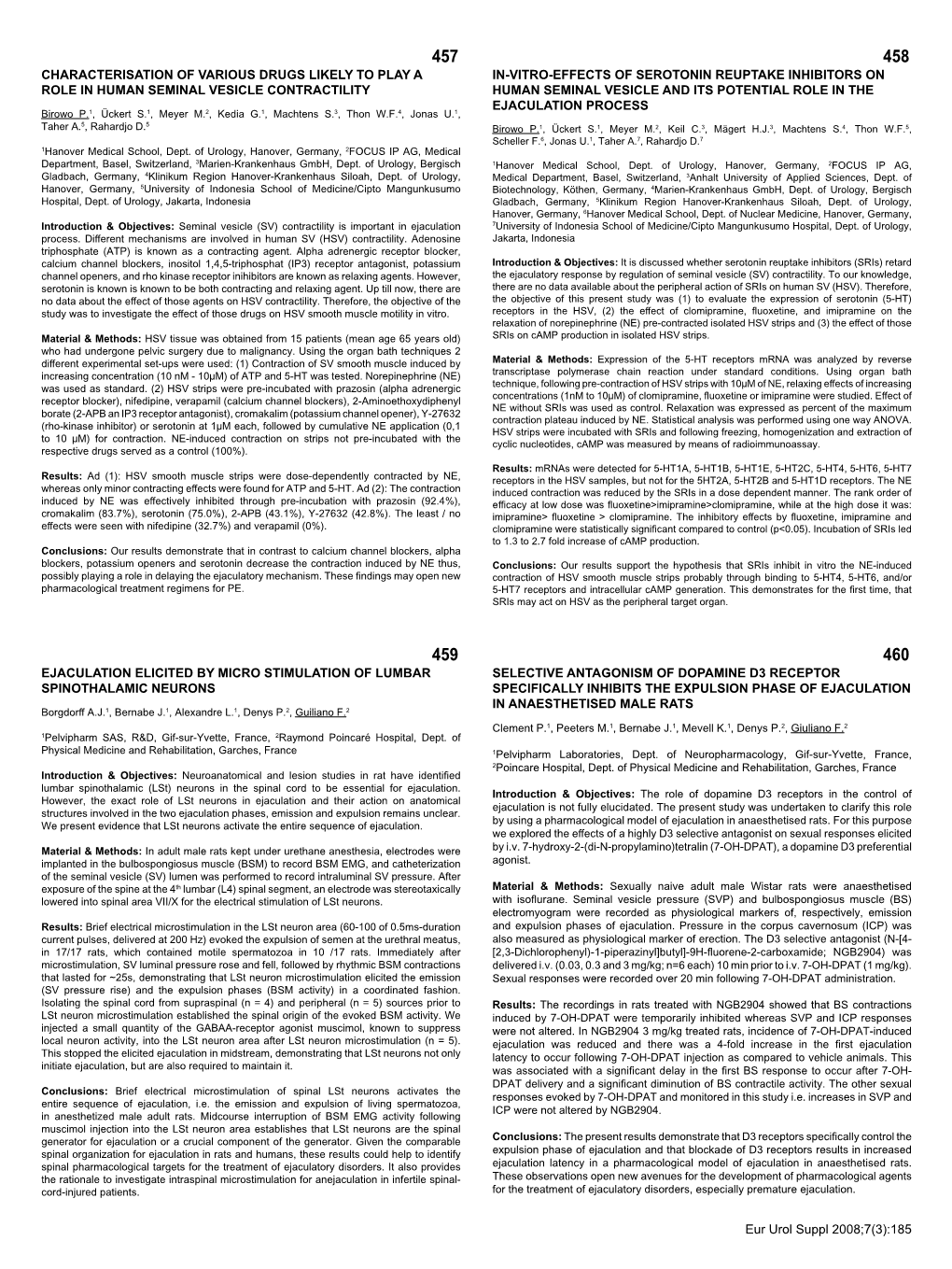 In-Vitro-Effects of Serotonin Reuptake