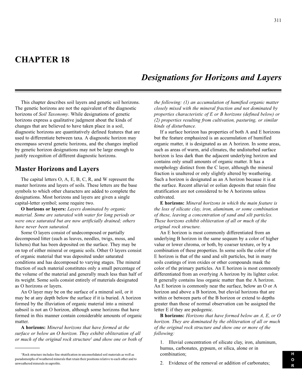 CHAPTER 18 Designations for Horizons and Layers