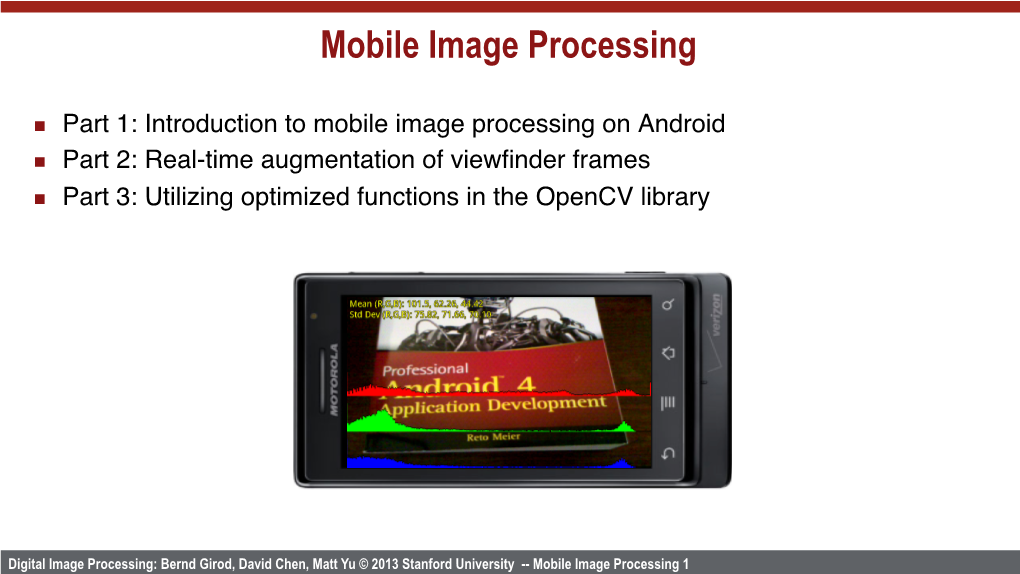 Mobile Image Processing