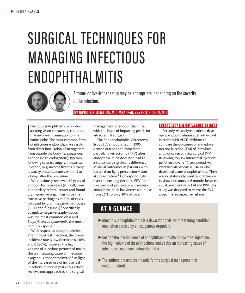 Surgical Techniques for Managing Infectious