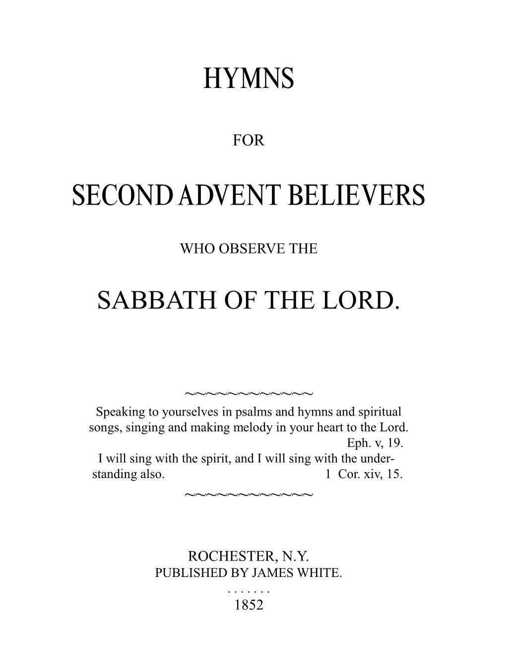 Hymns Second Advent Believers