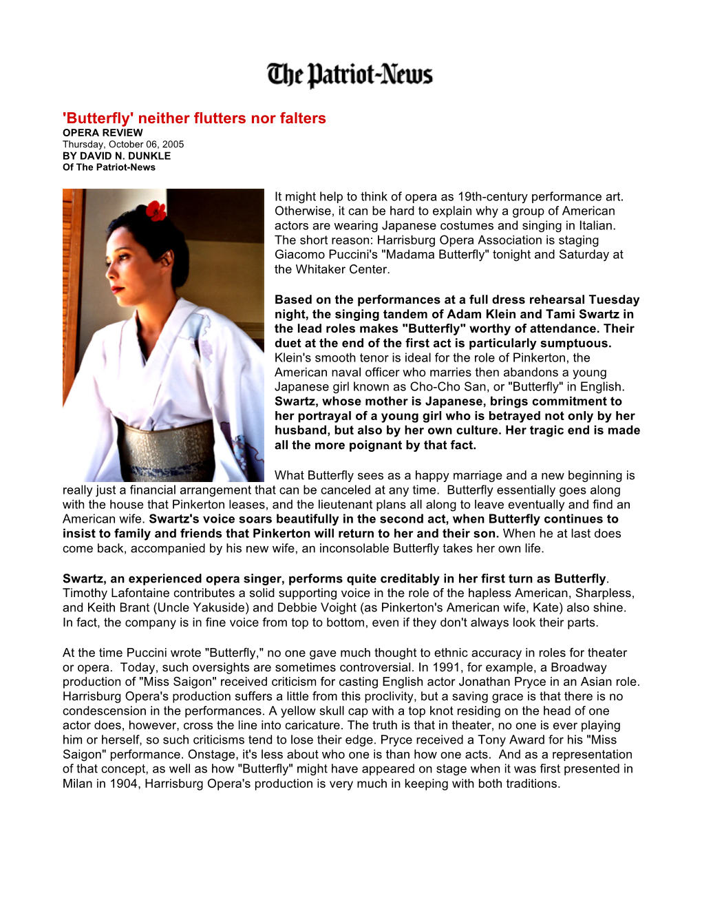 HOA Madama Butterfly Review