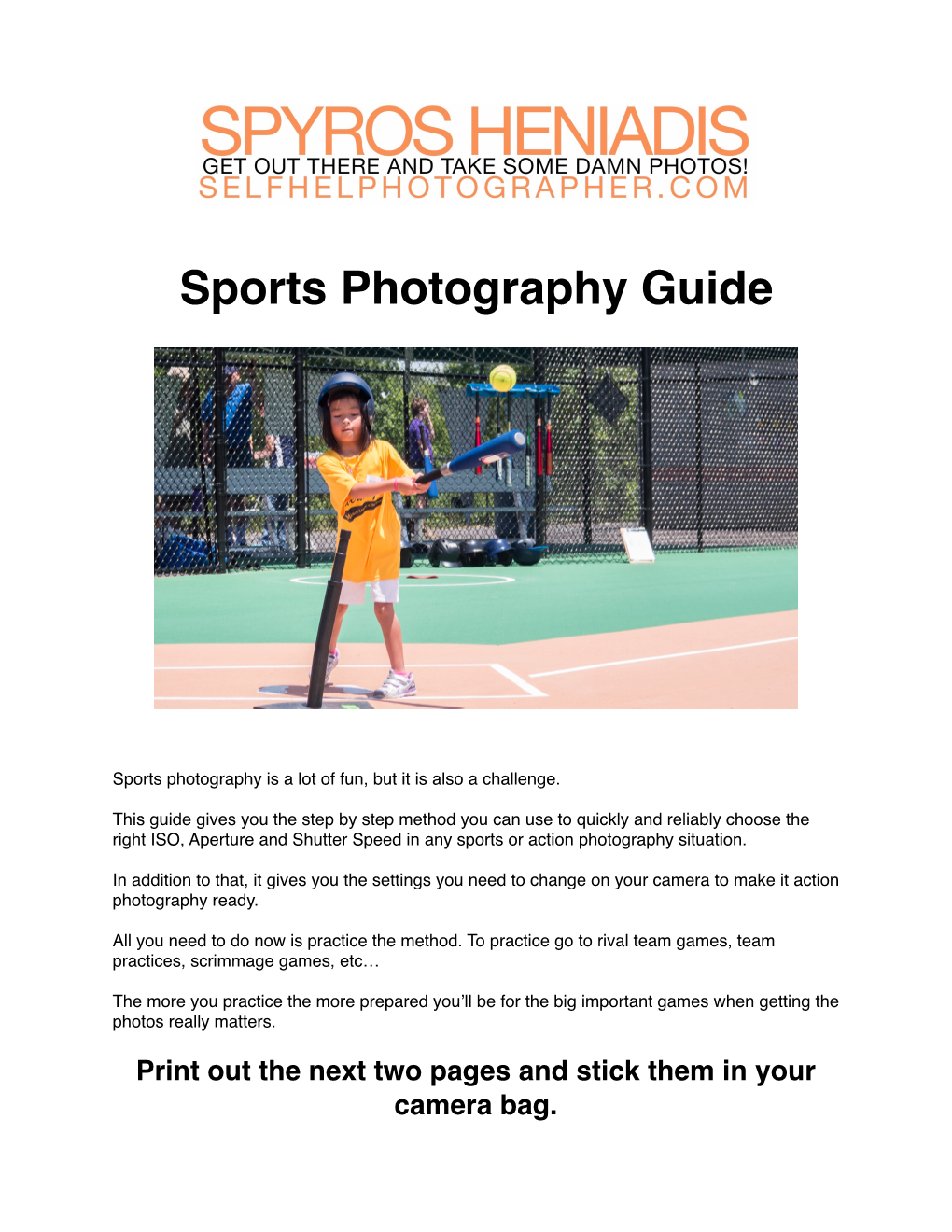 Sports Photography Guide