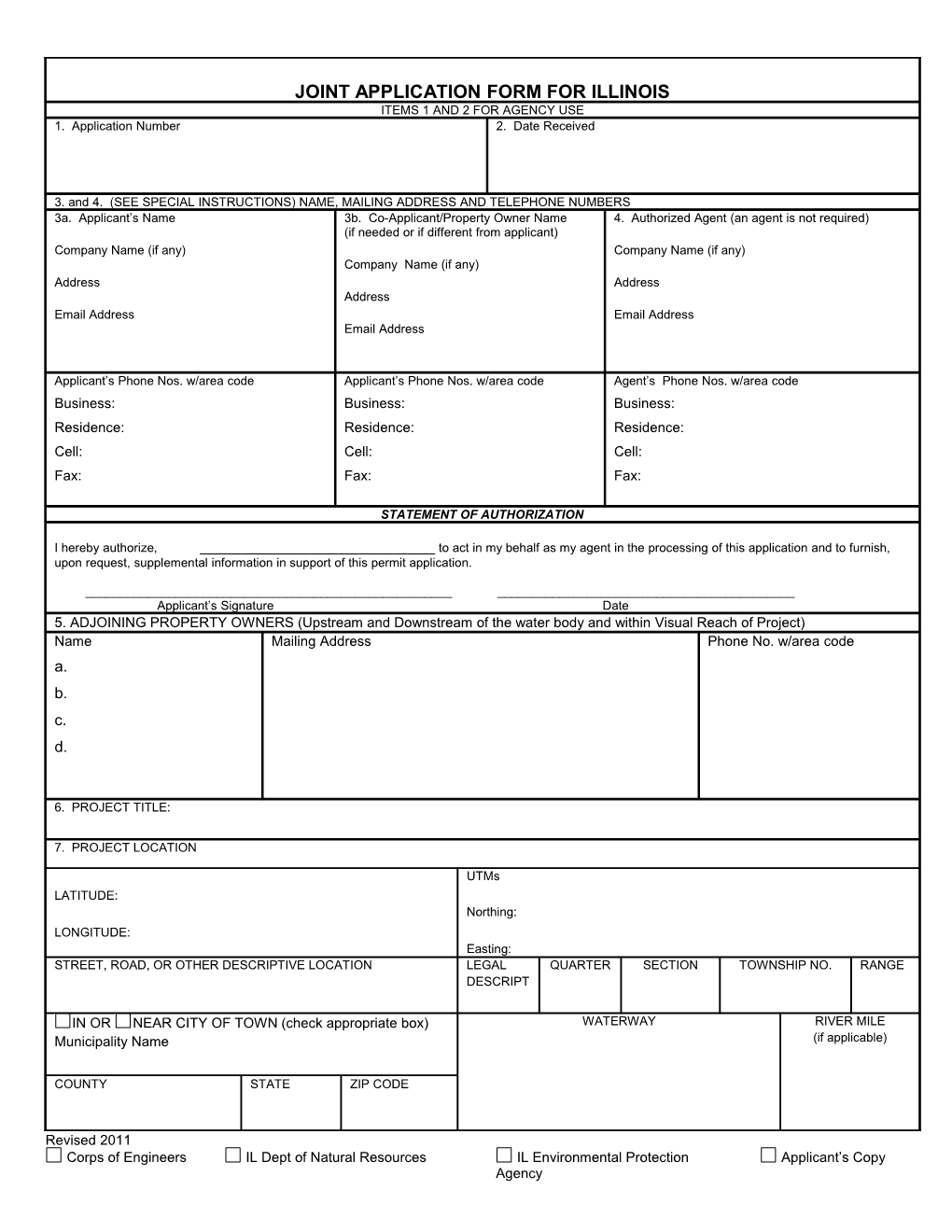 Joint Application Form