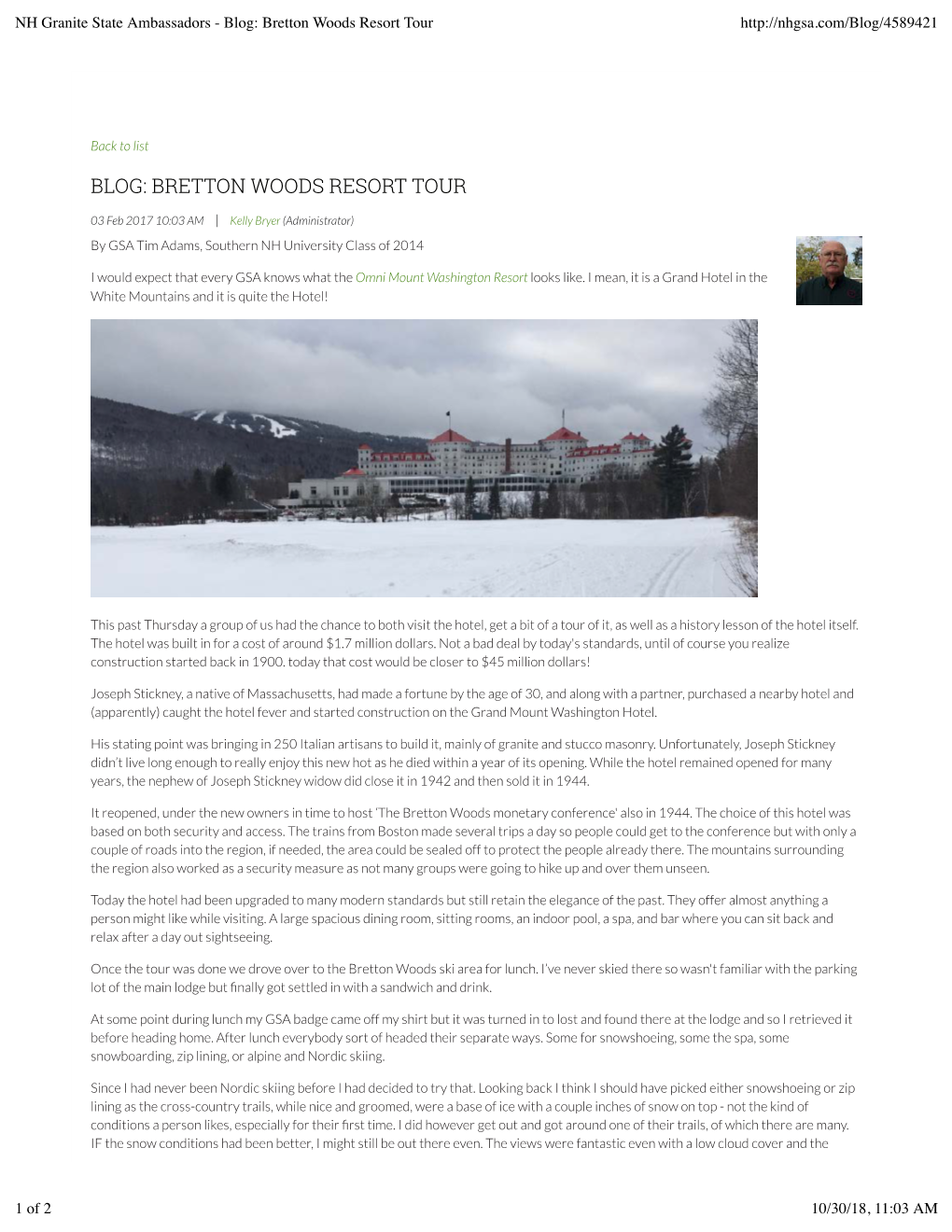 Blog: Bretton Woods Resort Tour