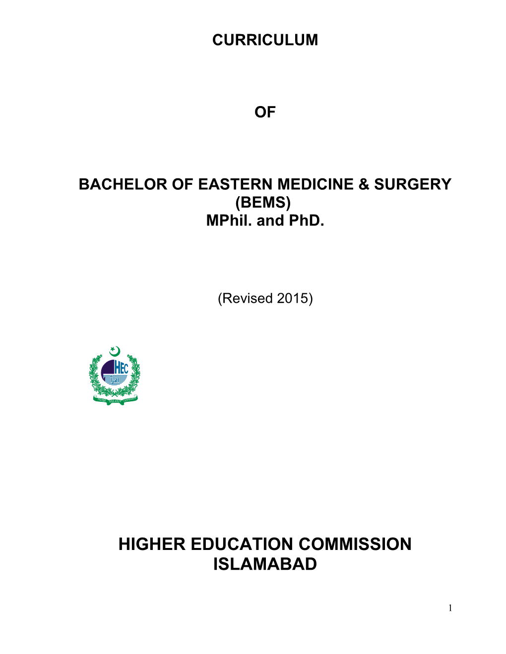 Bachelor of Eastern Medicine & Surgery