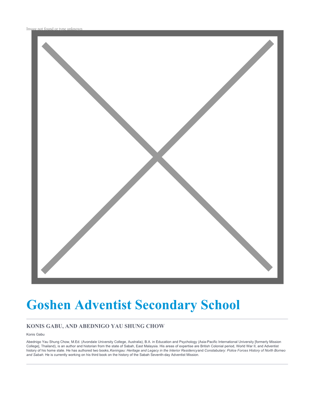 Goshen Adventist Secondary School