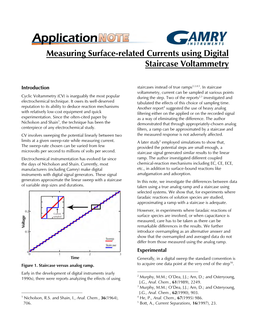 Measuring Surface-Related Currents Using Digital Staircase Voltmmetry