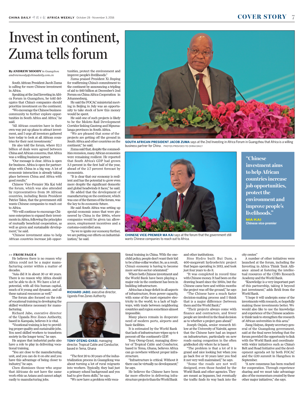 Invest in Continent, Zuma Tells Forum