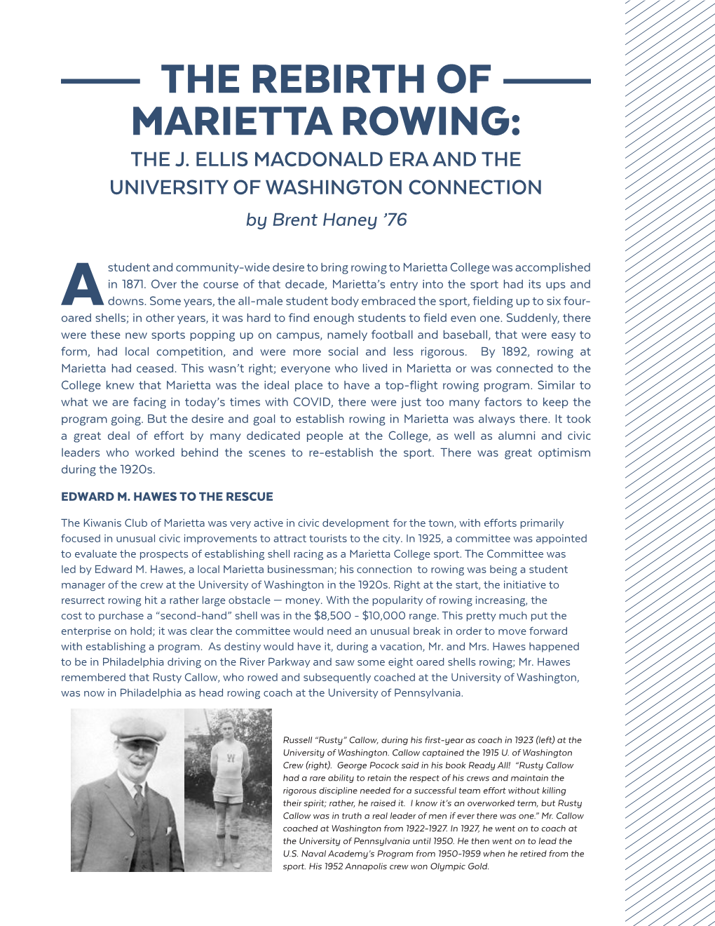 The Rebirth of Marietta Rowing: the J