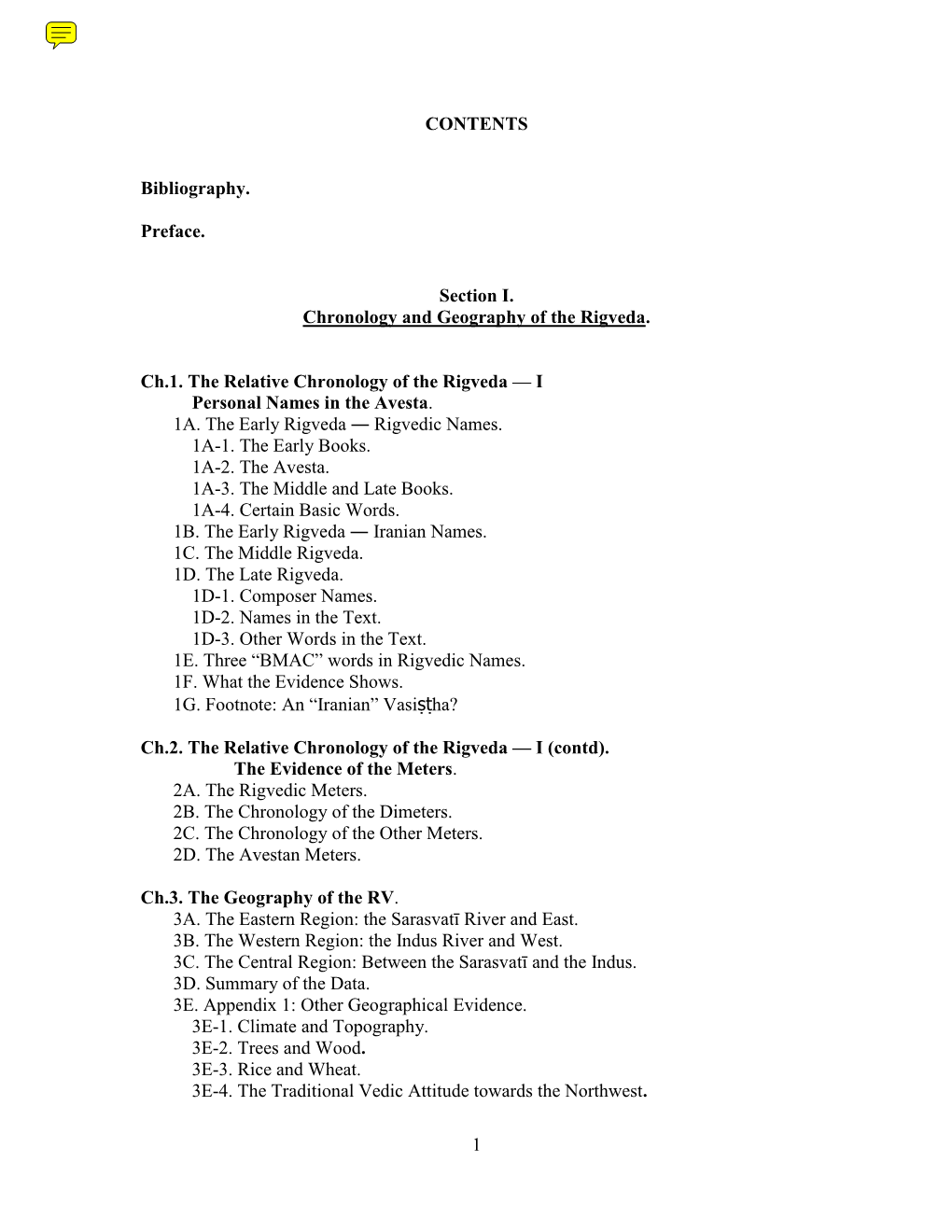 1 CONTENTS Bibliography. Preface. Section I. Chronology And