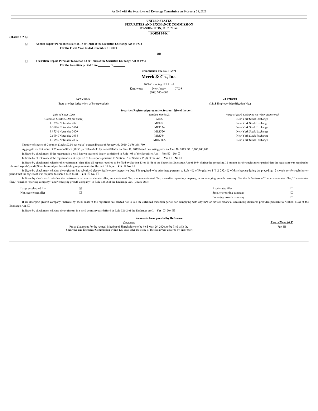 Merck & Co., Inc