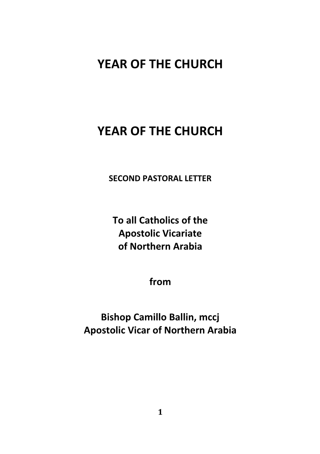 Year of the Church Year of the Church