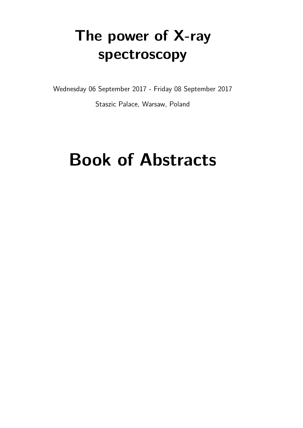 Book of Abstracts