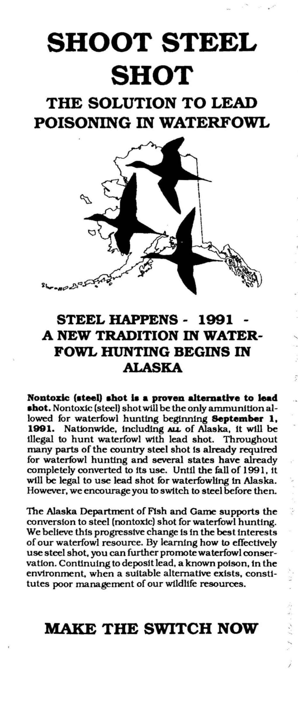 Shoot Steel Shot: the Solution to Lead Poisoning in Waterfowl