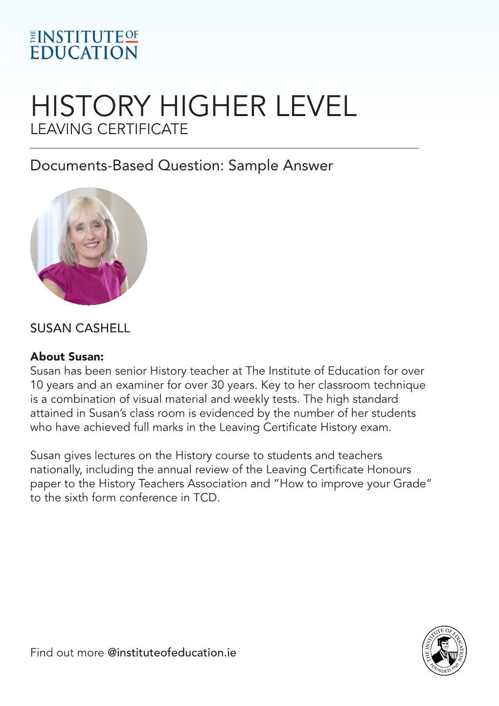 History Higher Level Leaving Certificate