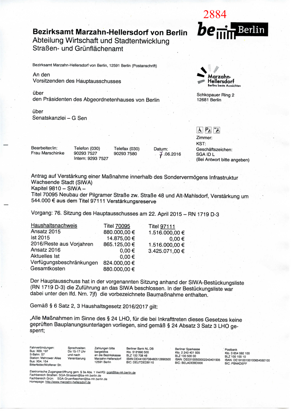 Bezirksamt Marzahn-Hellersdorf Von Berlin Abteilung Wirtschaft Und Stadtentwicklung Straßen- Und Grünflächenamt