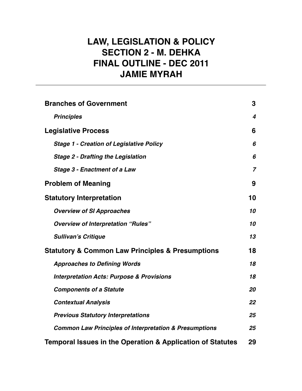 Subordinate Legislation! 34