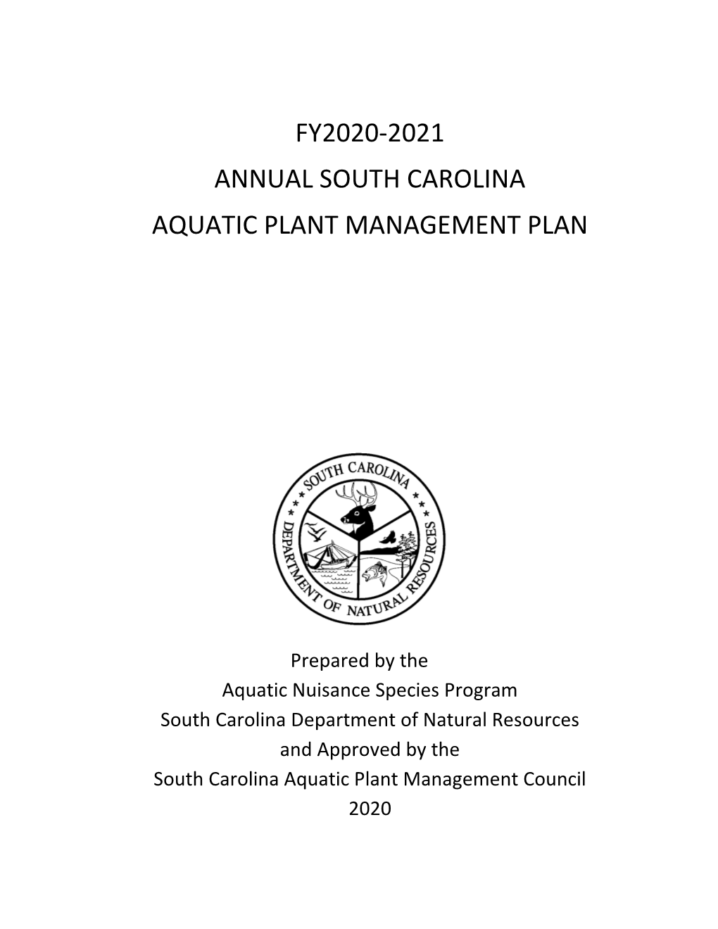 2020-2021 Annual South Carolina Aquatic Plant Management Plan