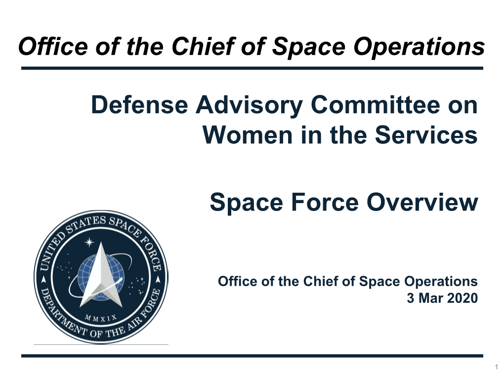 Space Force Planning Task Force