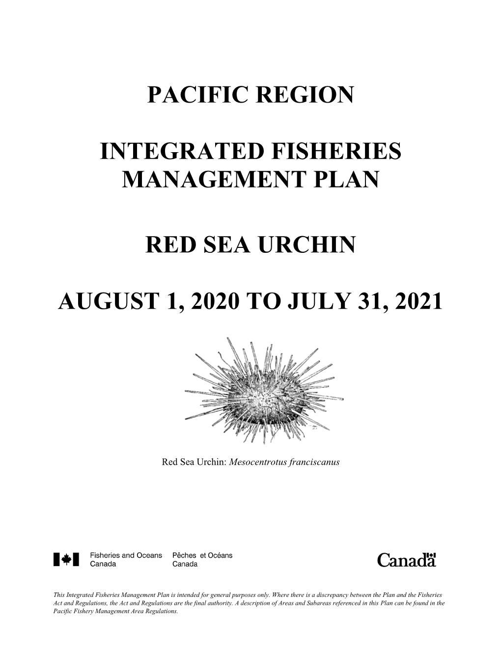 Pacific Region Integrated Fisheries Management Plan