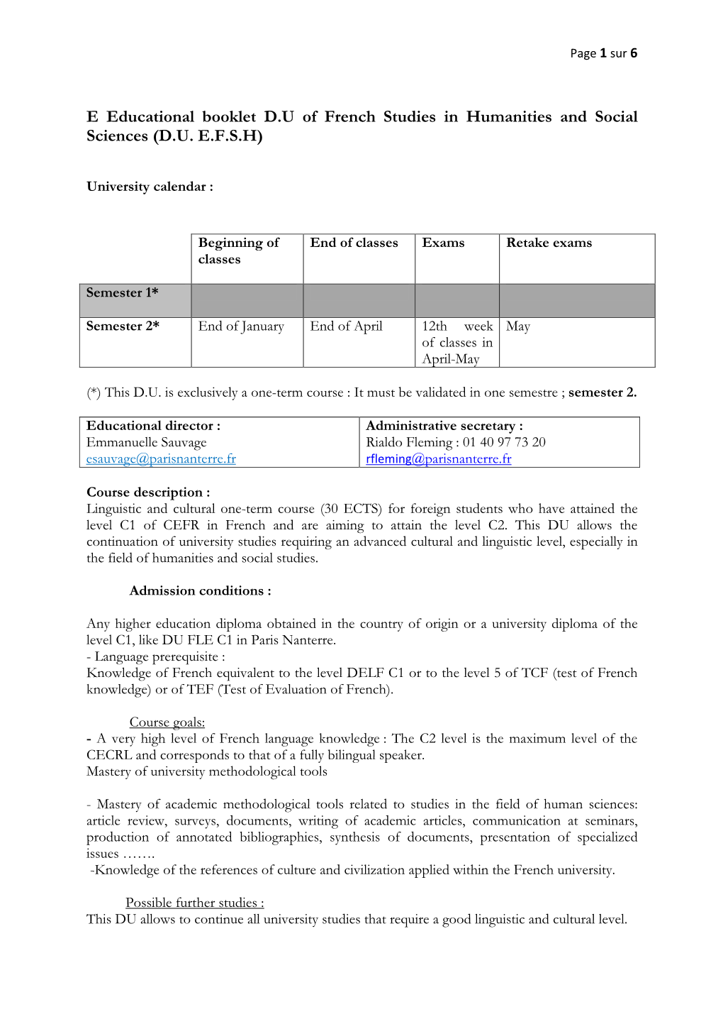 Educational Booklet DU FLE C2