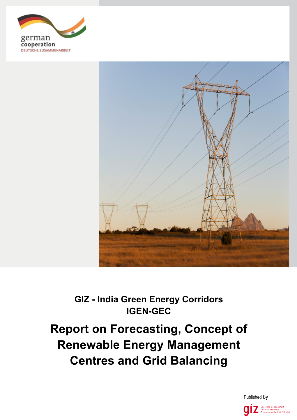Report on Forecasting, Concept of Renewable Energy Management Centres and Grid Balancing