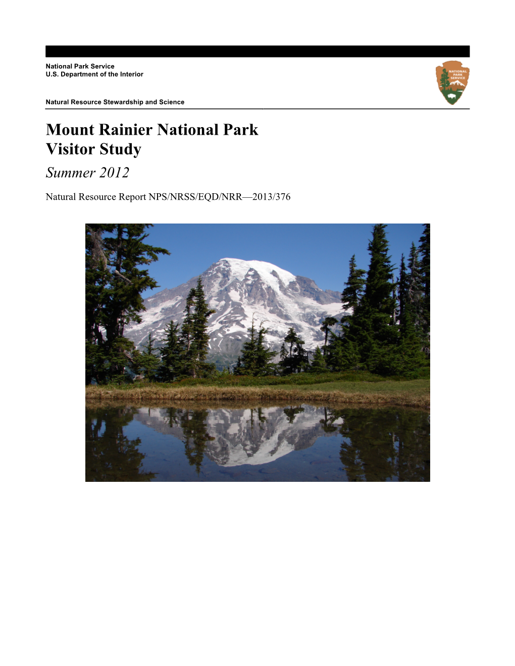 Mount Rainier National Park Visitor Study Summer 2012