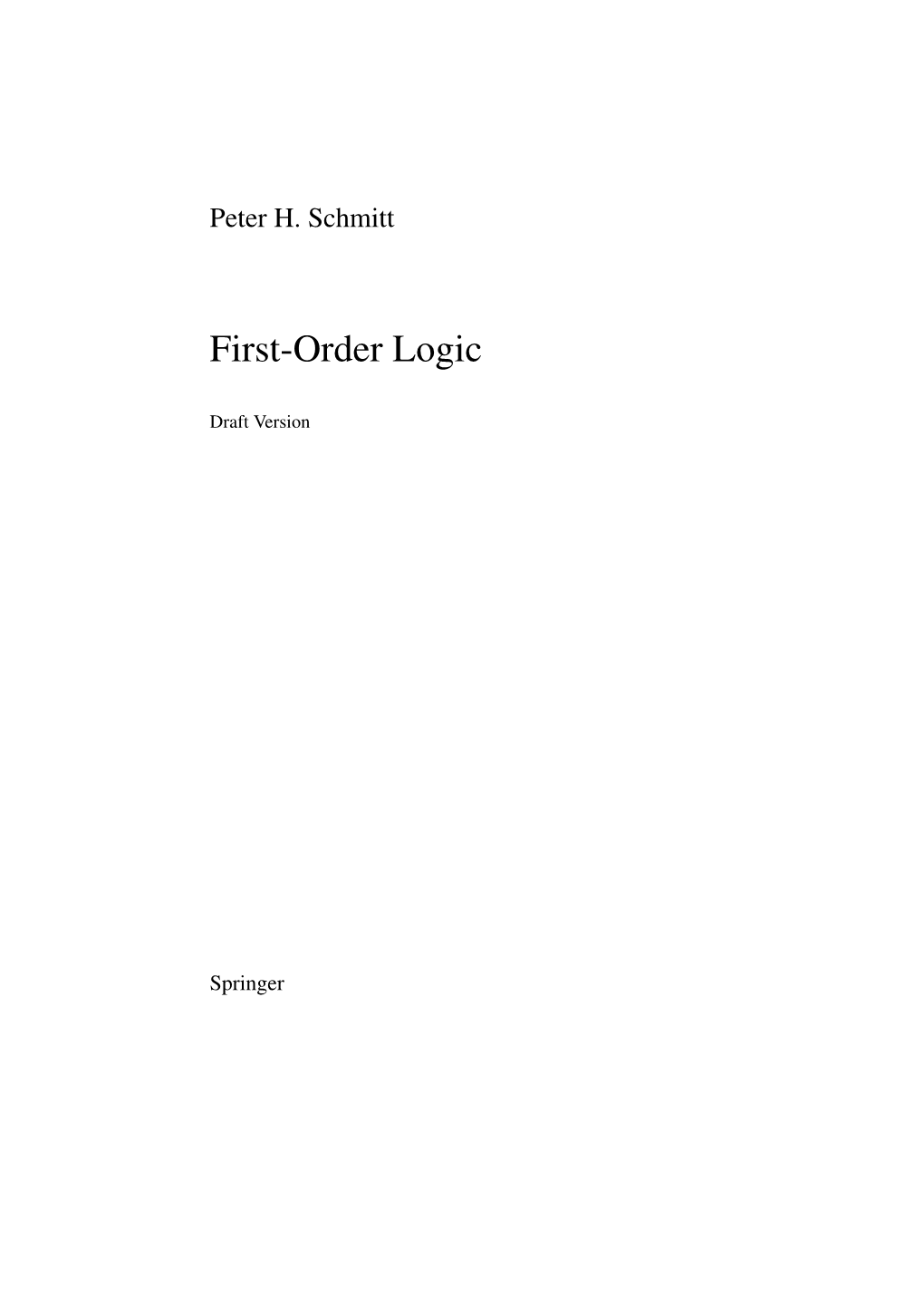 First-Order Logic